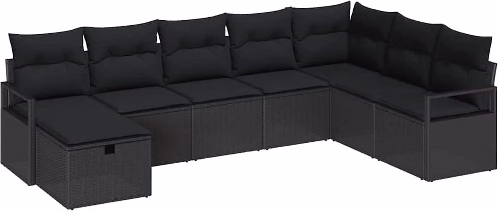 Set di divani con cuscino 6 pcs polyrattan