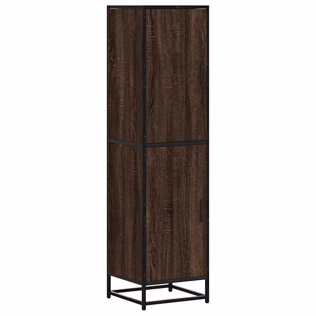 Credenza Industrial vidaXL in Rovere Marrone con Ante a Battente e Ripiani Interni, L/P/H: 35,5 x 35,5 x 139 cm – 2