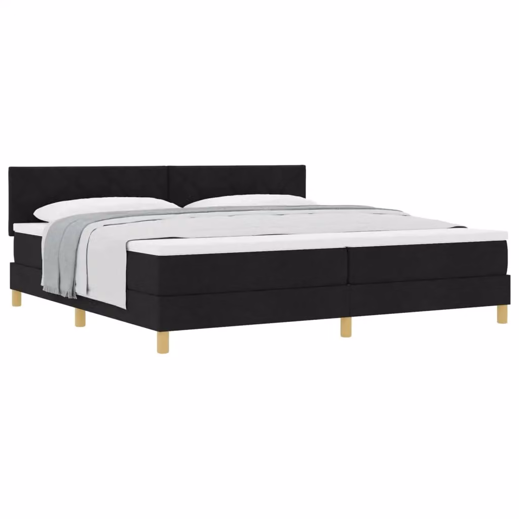 Letto ibrido moderno vidaXL con cassetti in tessuto nero L/P/H: 200 x 200 x 280 cm – 2