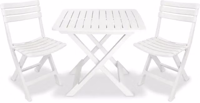 Set da Bistrot 3 pz in Plastica Bianco 43581