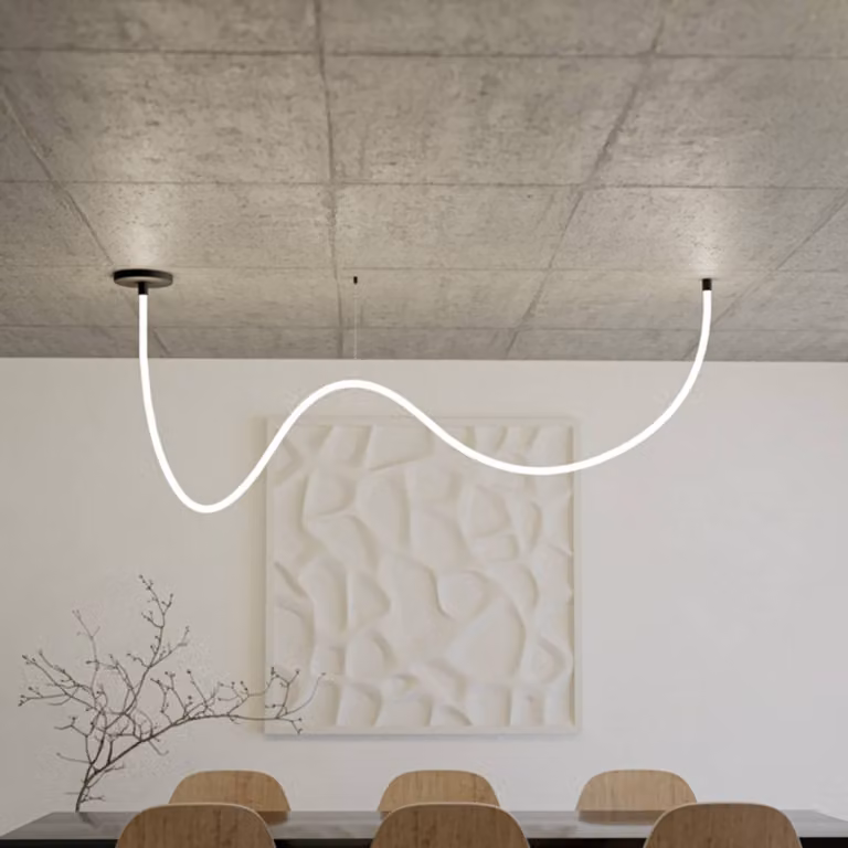 EGLO Tubo luminoso LED GLOW, lunghezza 300 cm, 3.000 K GLOW, Bianco / Opale, Soggiorno / Sala da pranzo, Plastica