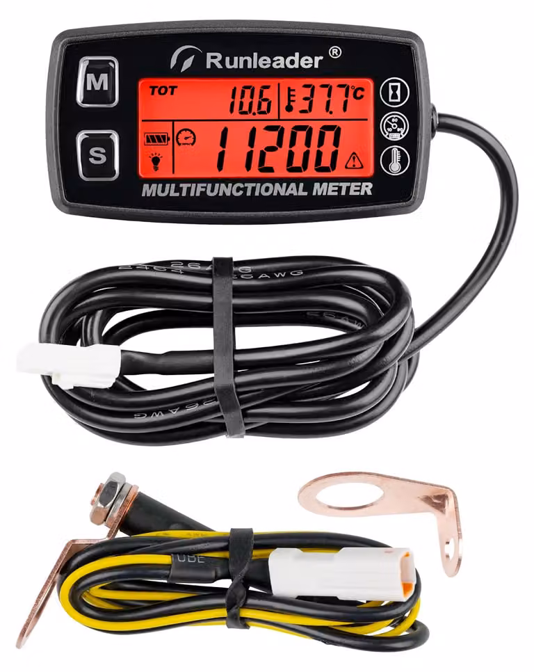 Indicatore di temperatura del motore e contagiri con funzione di allarme