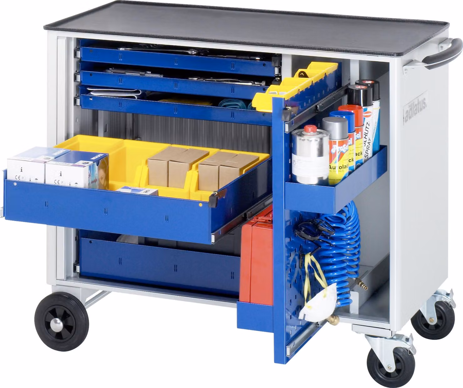 Carrello da officina B1000 5SL 1LW grigio/blu