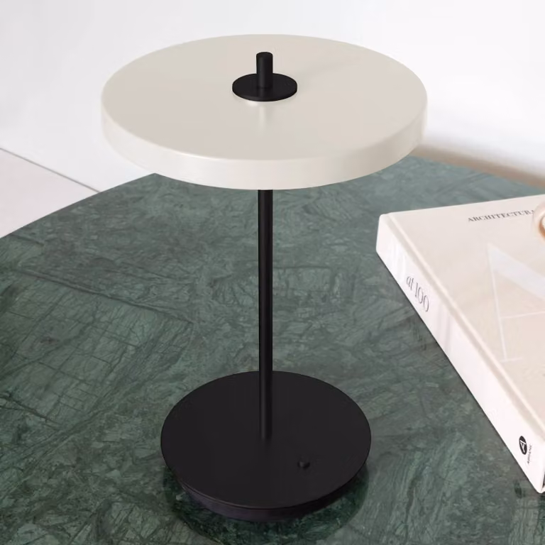 UMAGE Lampada da tavolo a LED Asteria Move, dimmerabile, Nero, Soggiorno / Sala da pranzo, Metallo, Design, Lampada da tavolo LED