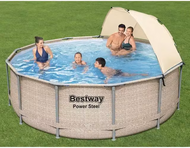Bestway Set Piscina con Tettoia Power Steel 396x107 cm 3202571