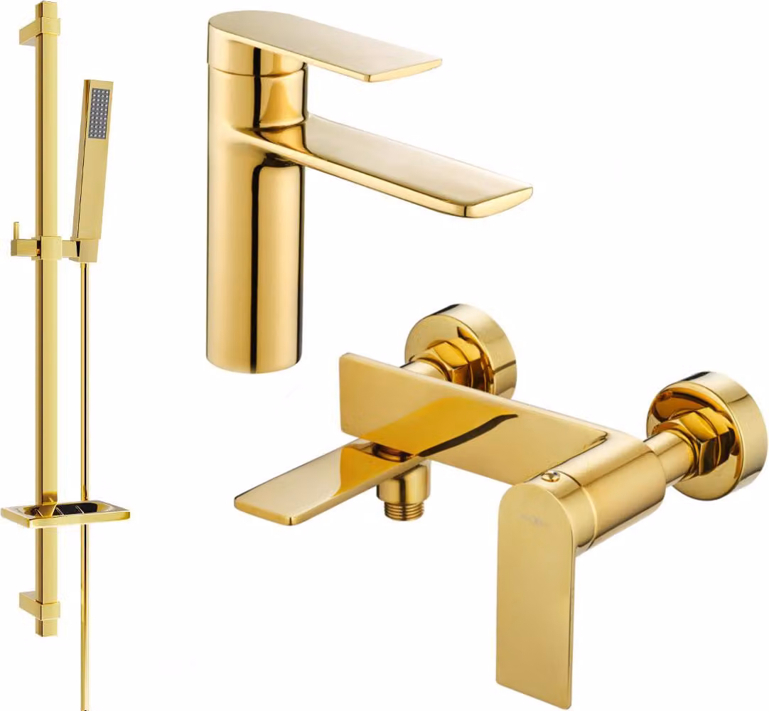 Mexen Zero DQ02 set da bagno, dorato - 71103DQ02-50