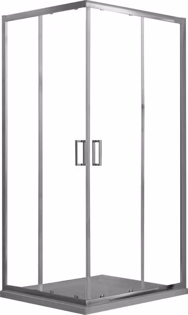 Box Doccia Angolare 90x100 cm 2 Ante Scorrevoli in Cristallo Trasparente 6mm H198 Fosterberg Dragor