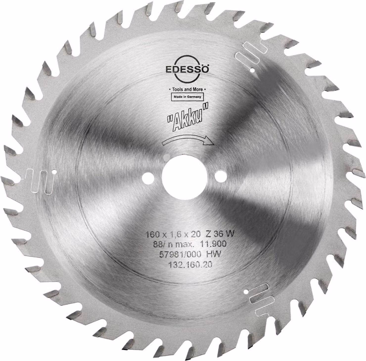Lama circolare HW, batteria 160x1,6x20mm Z36 W