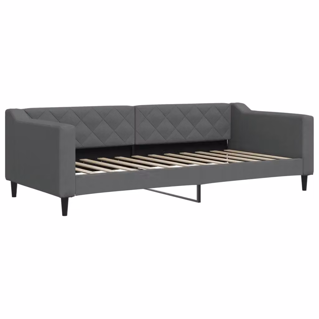 Letto da giorno moderno vidaXL in tessuto grigio con struttura in legno e metallo – 2