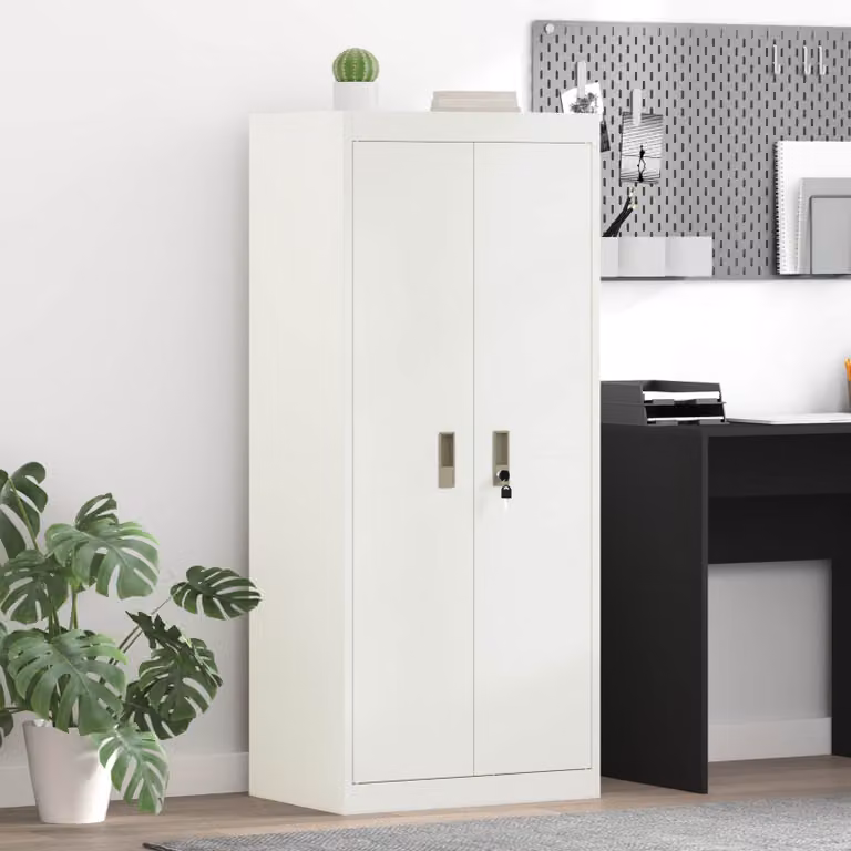 vidaXL Armadio Bianco 60 x 40 x 140 cm Acciaio
