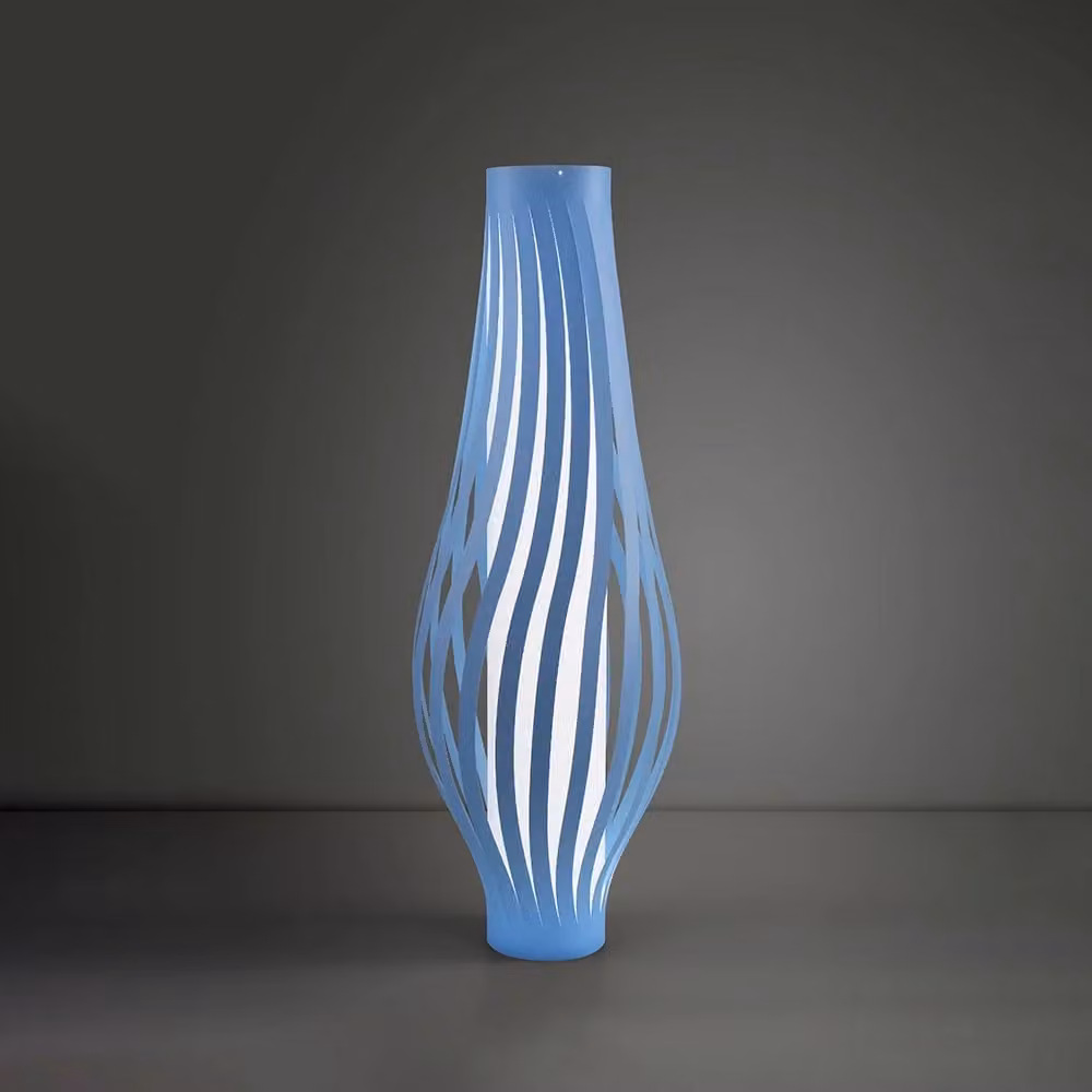 Lampada da terra Totem Dama Helios Linea Zero in polilux blu Made in Italy – 2
