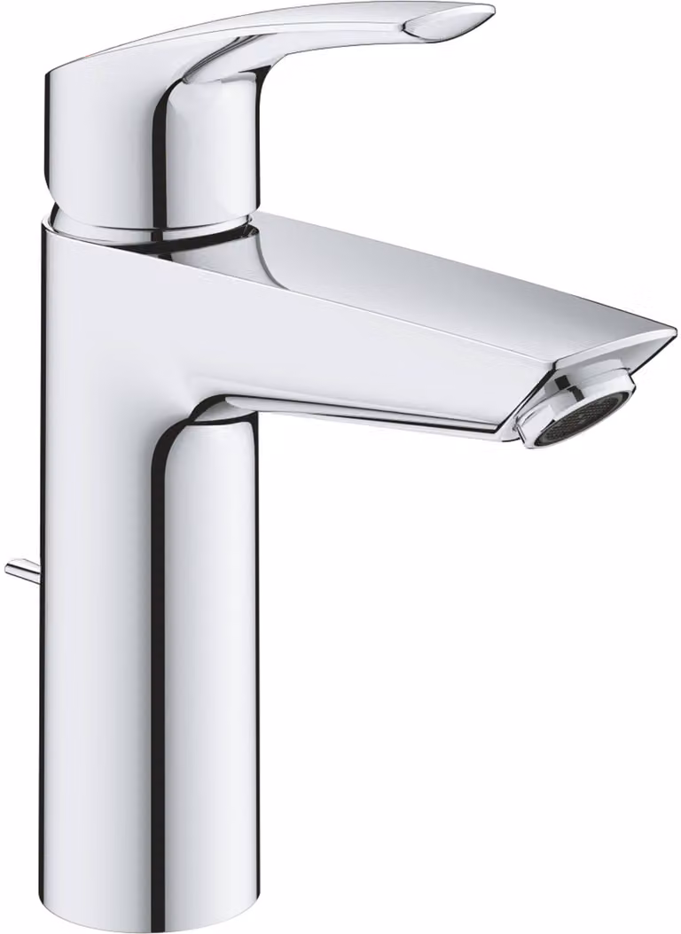 Grohe Eurosmart Mitigeur monocommandé pour lavabo, M-Size, saillie 121mm, vidage à tirette, EcoMode, 2339330E, 2339330E