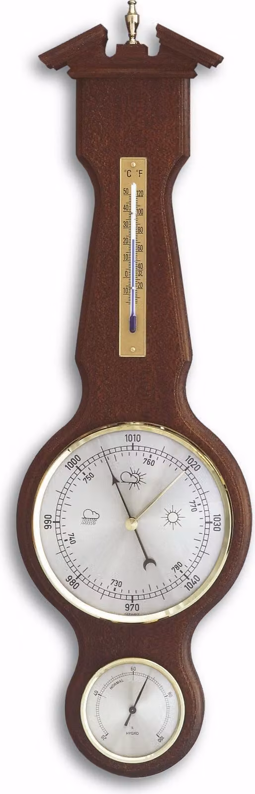 TFA - Stazione meteo analogica in legno massello - 20.1047.03 - noce