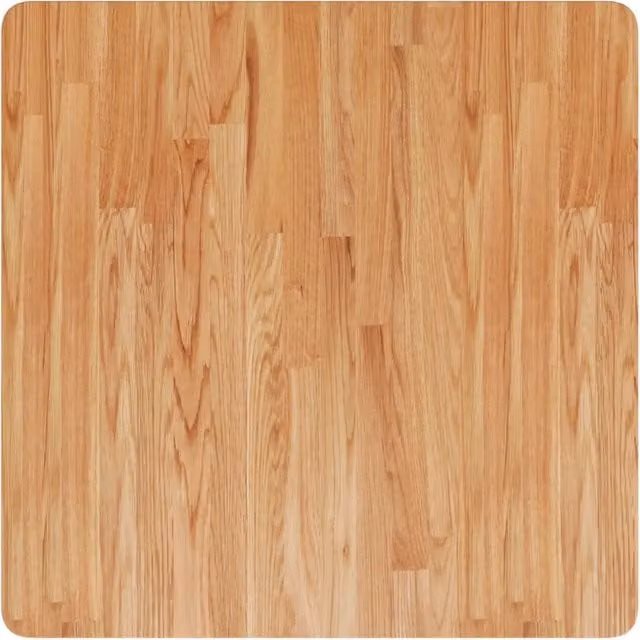 Piano per tavolo o scrivania quadrato in legno rovere marrone chiaro con finitura laccata e bordi arrotondati L/P/H: 70 x 70 x 4 cm
