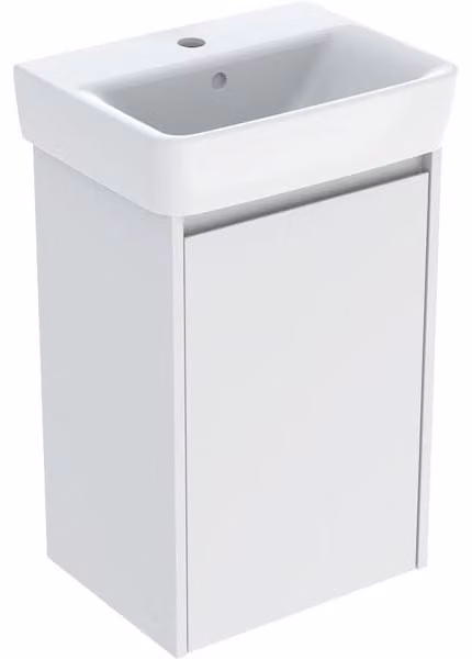 Geberit Renova Plan ensemble lave-mains avec meuble sous lavabo, 1 porte, 45x69,7x34cm, 504.034.00.1, 504.034.00.1
