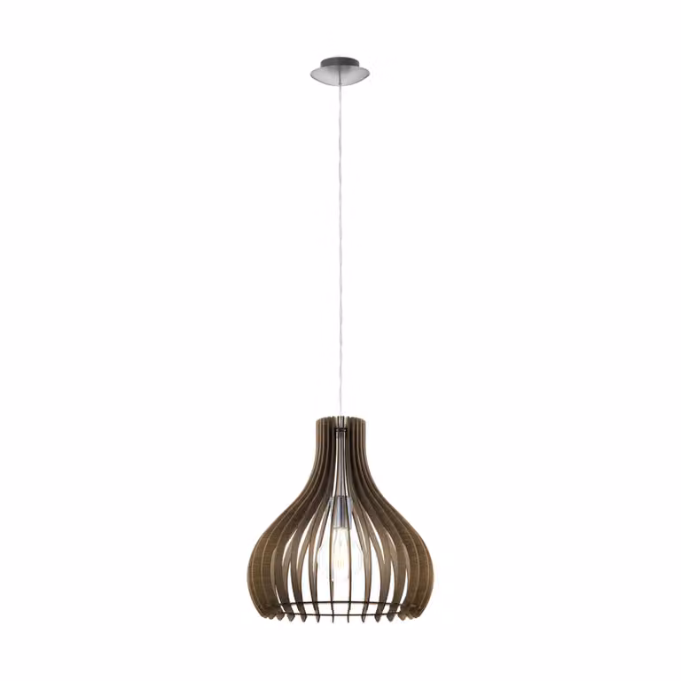 Eglo 96259 Tindori lampada a sospensione Ø 38cm nichel opaco marrone scuro