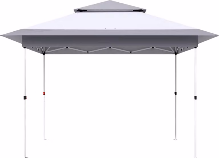 Gazebo Bolt Edge 3,6x3,6 m - Gazebo pieghevole - Impermeabile - Grigio chiaro - Tenda da festa per giardino, terrazza ed eventi - Struttura in acciaio - Senza pareti laterali