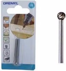 Set di 2 frese cilindriche ad alta velocità Dremel 192 colore argento, diametro 4,8 mm, per legno, plastica e metallo tenero
