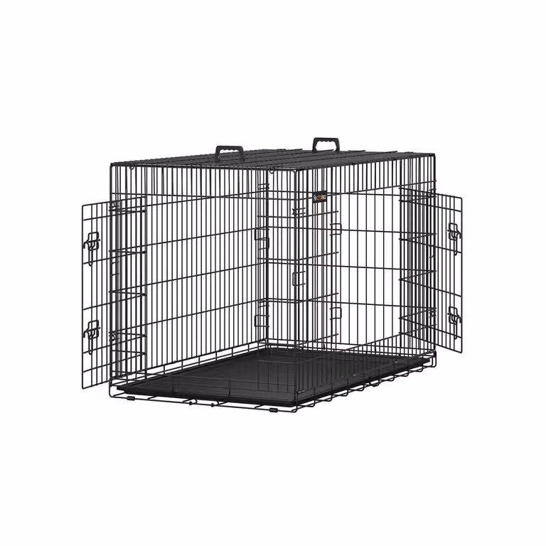 Gabbia per Animali Pieghevole, Nero / 122 x 74,5 x 80,5 cm
