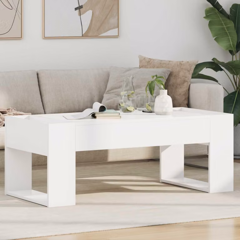 Maison Exclusive - Tavolino bianco 110 x 50 x 41 cm Materiale ligneo