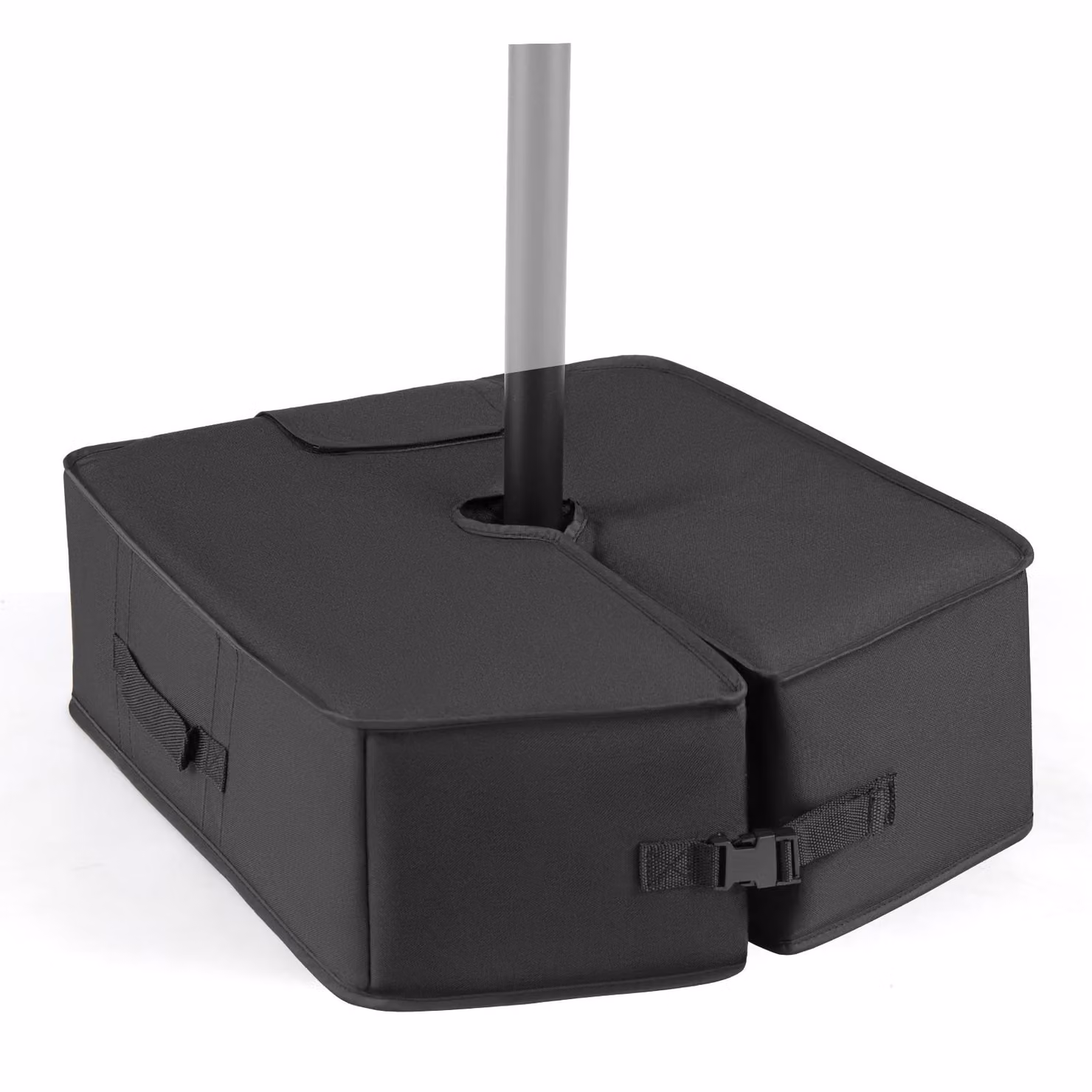 COSTWAY Base per ombrellone, supporto per ombrellone, riempibile con 40 kg di sabbia, supporto per ombrellone, zoccolo per ombrellone, base per ombrellone 47x46x16 cm, nero