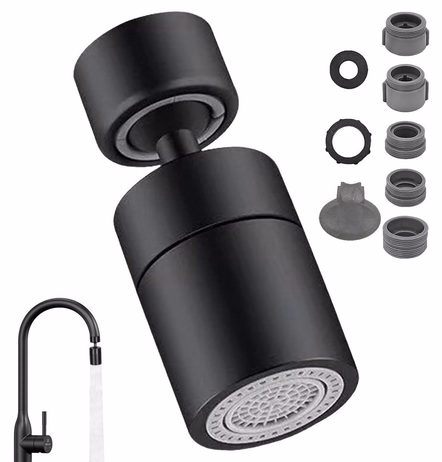 Rubinetto da cucina girevole a 360° - 2 funzioni spray - Modello B0F7YJLLV8