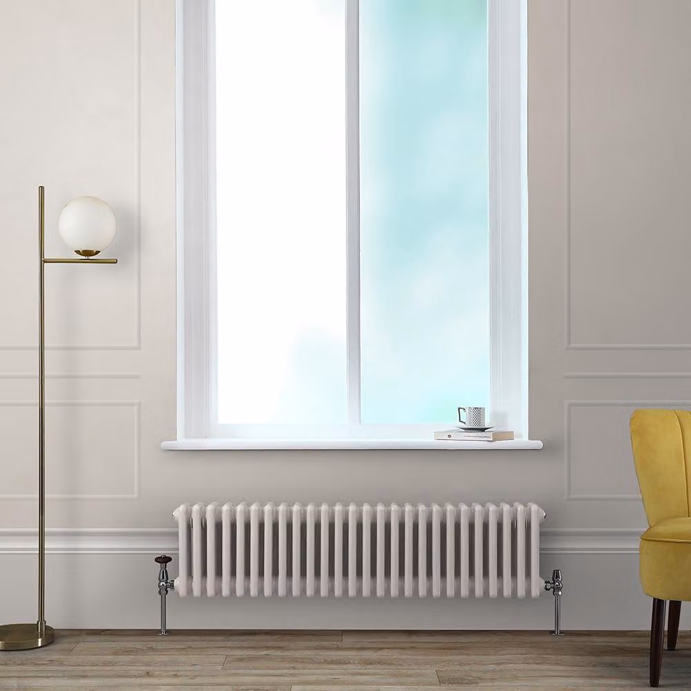 Radiatore Orizzontale a Colonne (3 Colonne) 300mm x 1190mm - Bianco (Pearl Bianco) - Regent