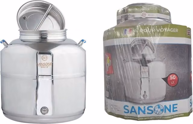 bidoni per olio sansone in inox lt 30