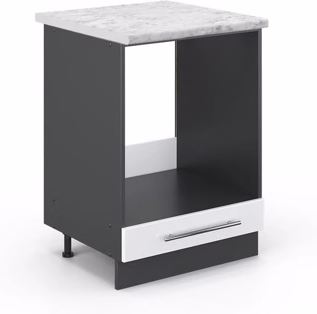 Mobile per forno da incasso Vicco Fame-Line Bianco lucido/Antracite L: 60 cm, P: 60 cm, H: 82 cm