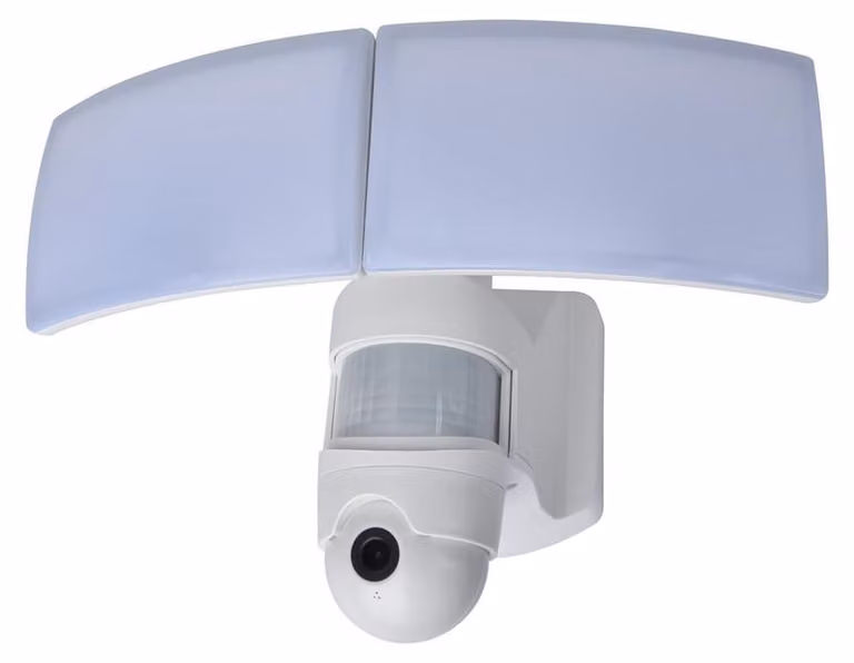 Lutec LED telecamera da parete per esterni Libra bianco IP44 36W 3400lm CCT 2700K-6500K DIMMABILE