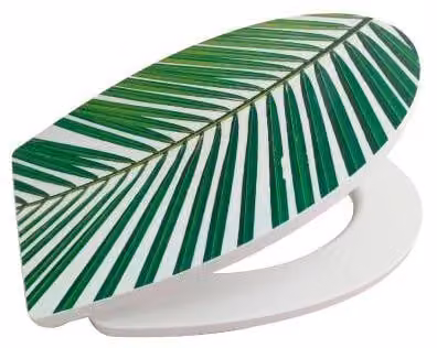 Copertura per WC Wellwater, modello Mianma, in Duroplast, forma a T, chiusura ammortizzata, removibile, codice prodotto 956468