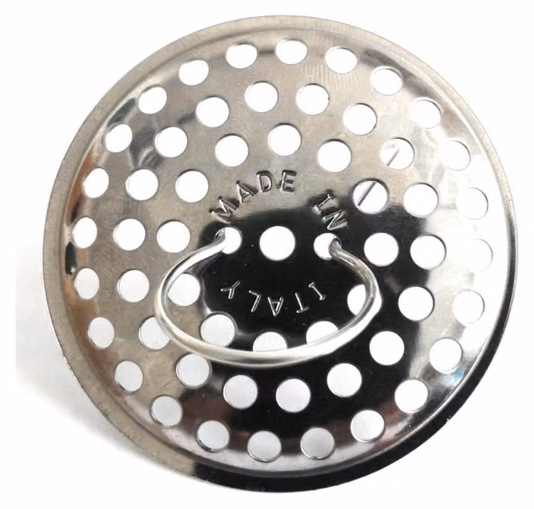 Schläfer 439716 | Tappo Filtro Universale in Acciaio Inox per Lavandino Cucina, Griglia Fermarifiuti e Fermadetriti Ø 60 mm per Piletta Scarico Lavabo Bagno, Doccia e Vasca, Finitura Cromata, 2 Pezzi