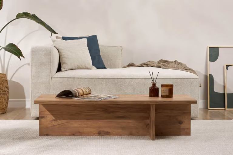 Skye Decor, Harbor - Atlantic Pine, tavolino, pino atlantico, piano in melamina al 100%, 120 x 45 x 30 cm
