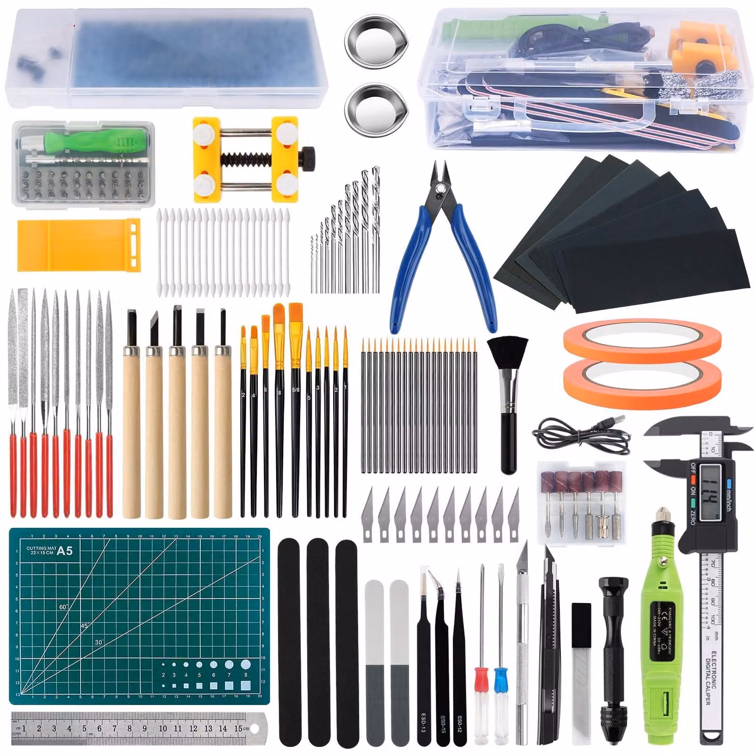 Set di strumenti da modellismo da 192 pezzi, ideale per modellisti