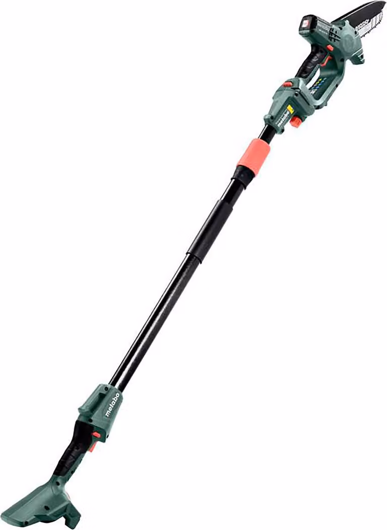 Sega per potatura a batteria Metabo MS 18 LTX 15 + asta telescopica MS Set Solo senza batteria