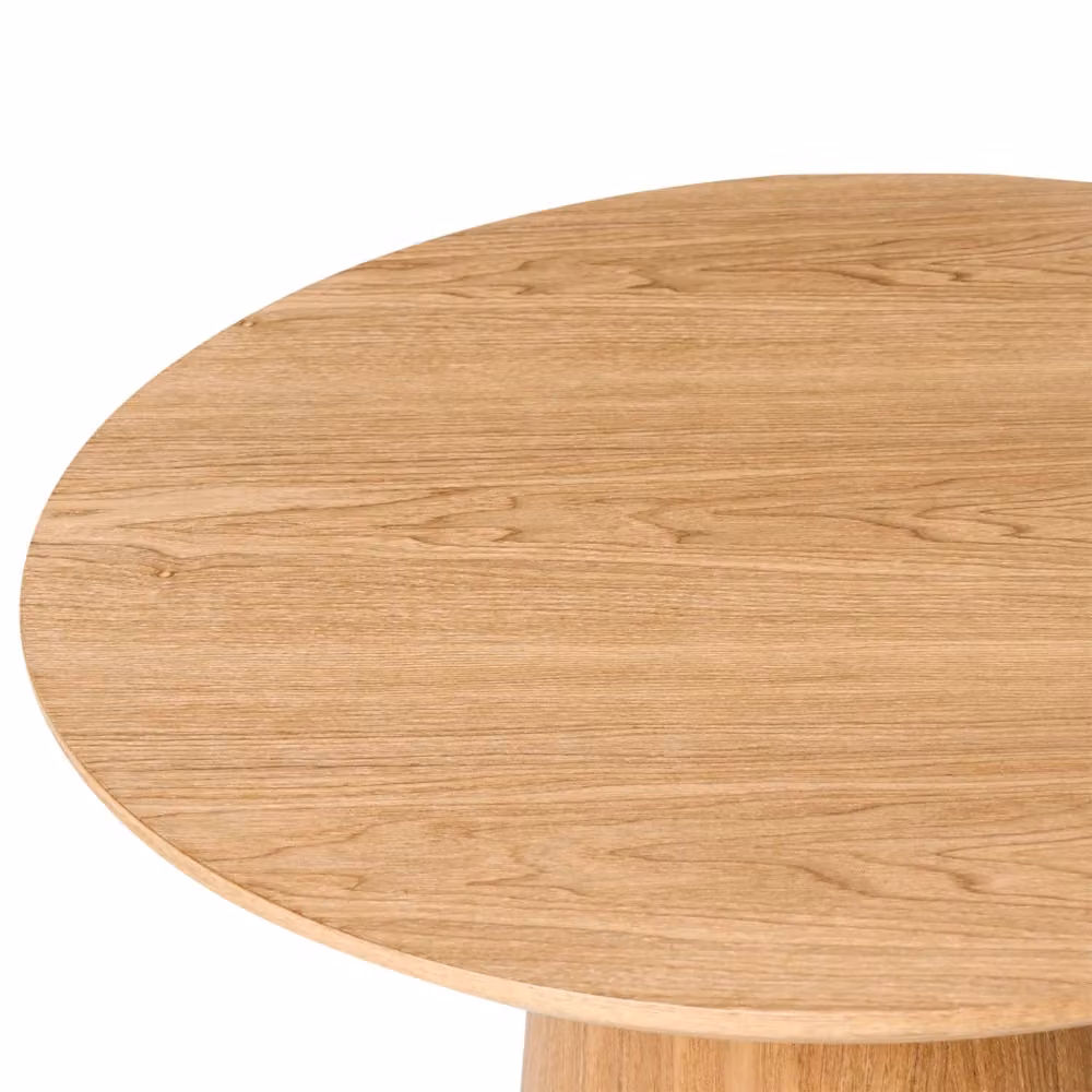Tavolino da caffè rotondo BELIANI in MDF con impiallacciatura di frassino marrone, stile moderno, L: 60 cm, P: 60 cm, H: 51 cm – 2