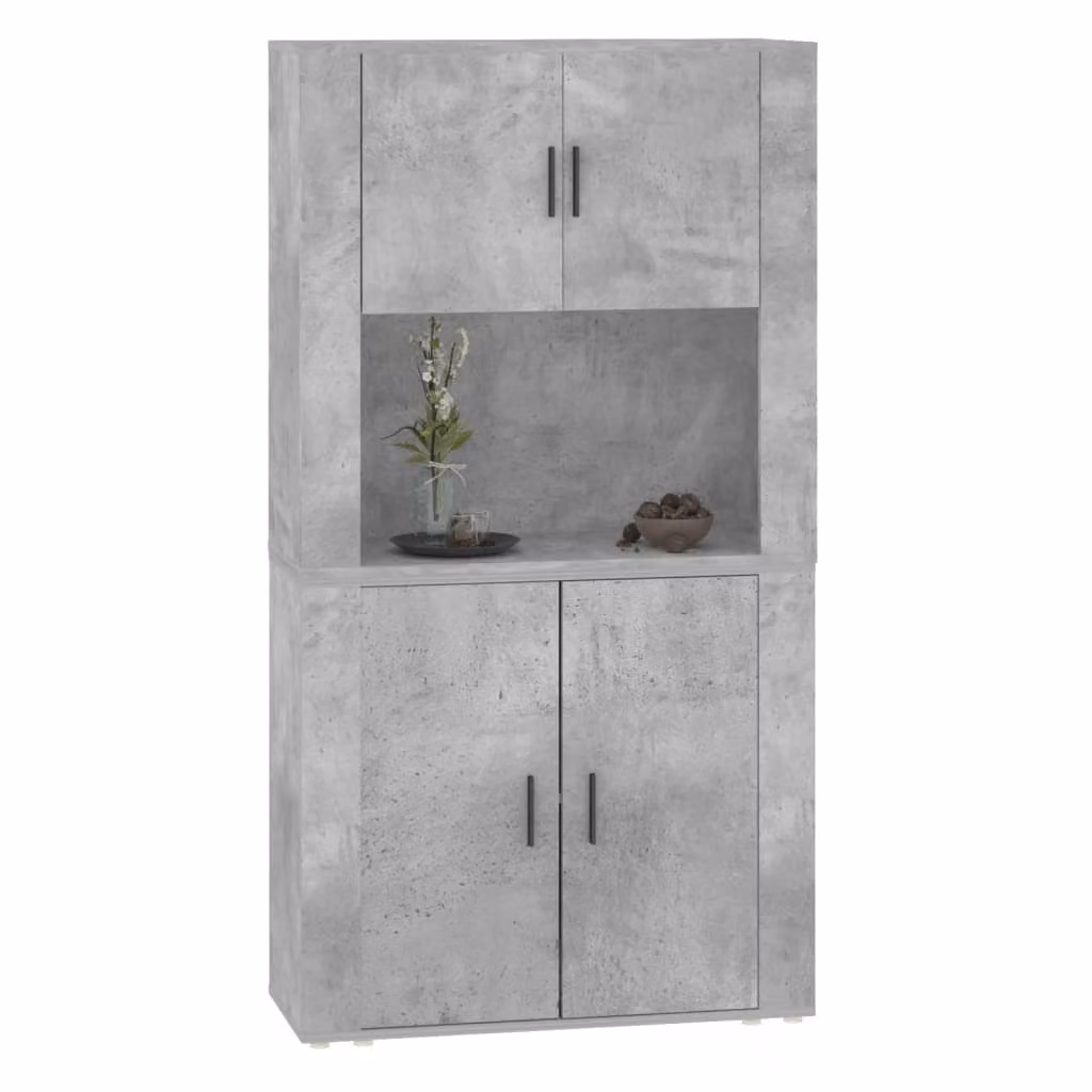 Credenza Grigio Cemento in Legno Multistrato
