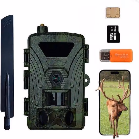 Telecamera di sorveglianza per la fauna selvatica - Visione notturna - Rilevatore di movimento - Osservazione degli animali - Telecamera da esterno - Osservazione della natura - Fotografia naturalistica - Registrazione delle tracce degli animali - Sorvegl