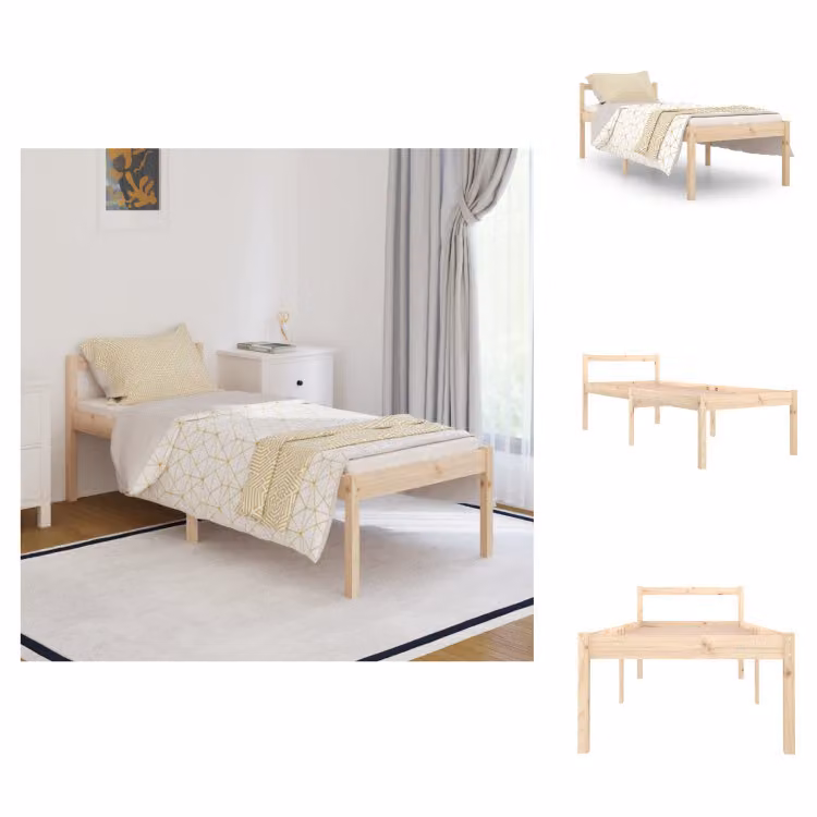 vidaXL Letto Senior 75x190 cm in pino massiccio - Letti e strutture letto