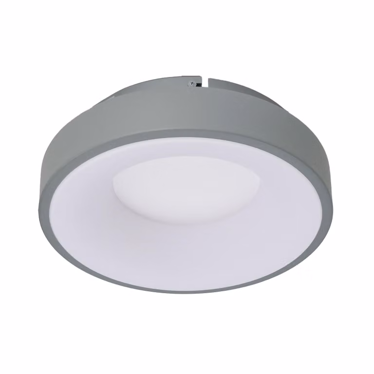 Plafoniera LED design 28W metallo circolare Ø30 cm 3000K-4000K-6000K selezionabile driver Philips 3500lm CRI 85 nessun sfarfallio