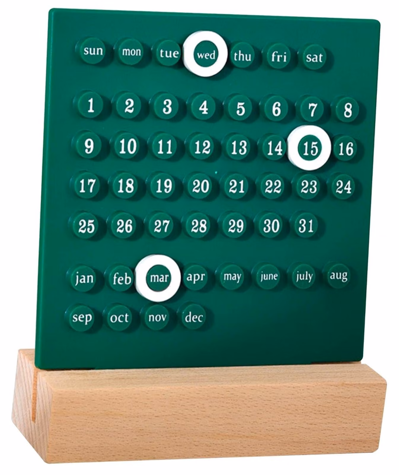 Calendario da scrivania perpetuo, azionato manualmente