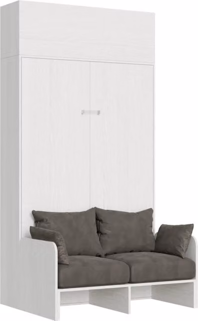 Letto Matrimoniale Francese a Scomparsa con Sofà Kentaro GIORDANOSHOP Bianco 140x190 cm