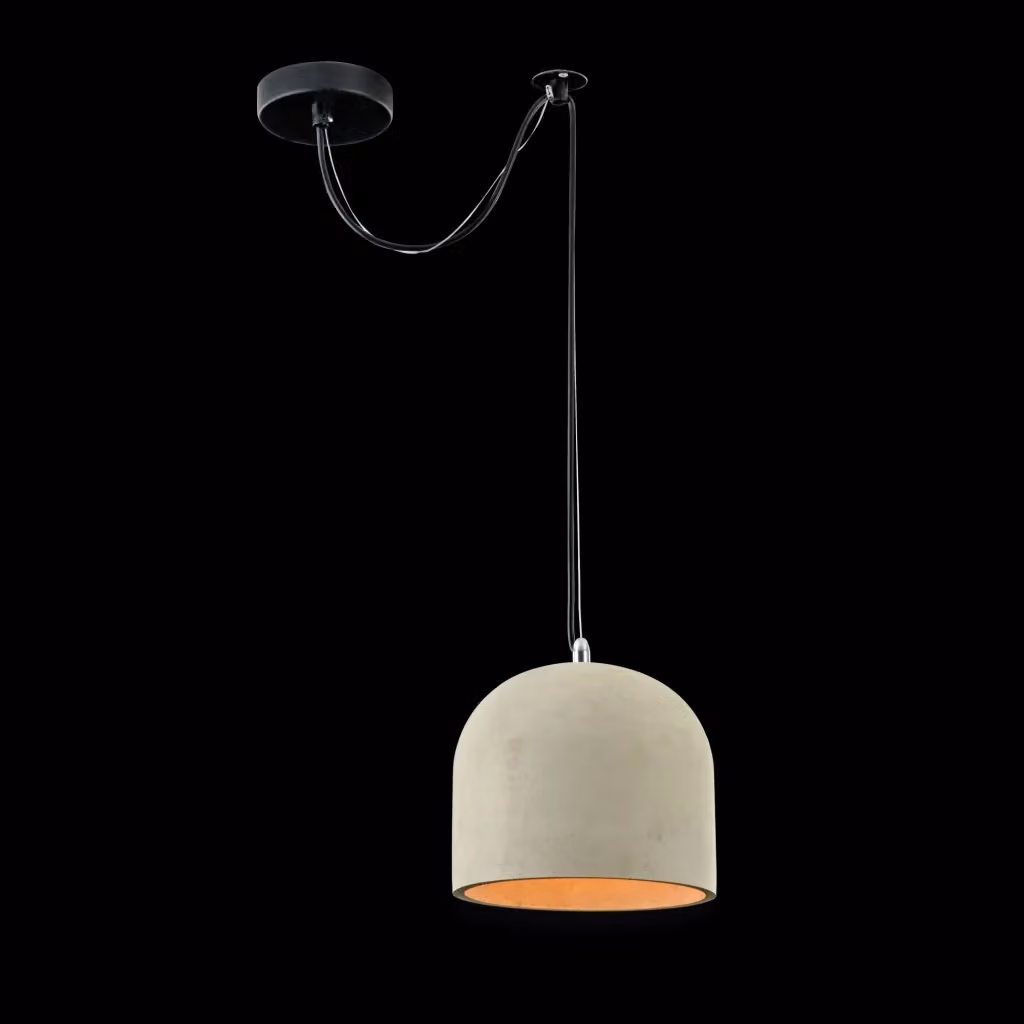 Lampada a sospensione industriale Maytoni in cemento e metallo nero e grigio, dimmerabile e con altezza regolabile, attacco E27 – 2
