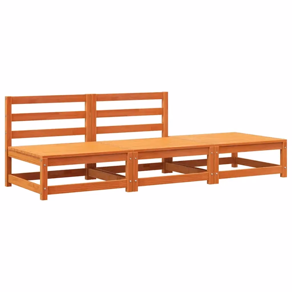 Divanetto da esterno Design Mania in legno di pino cerato marrone con cuscini inclusi L: 210 cm, P: 67 cm, H: 70 cm – 2