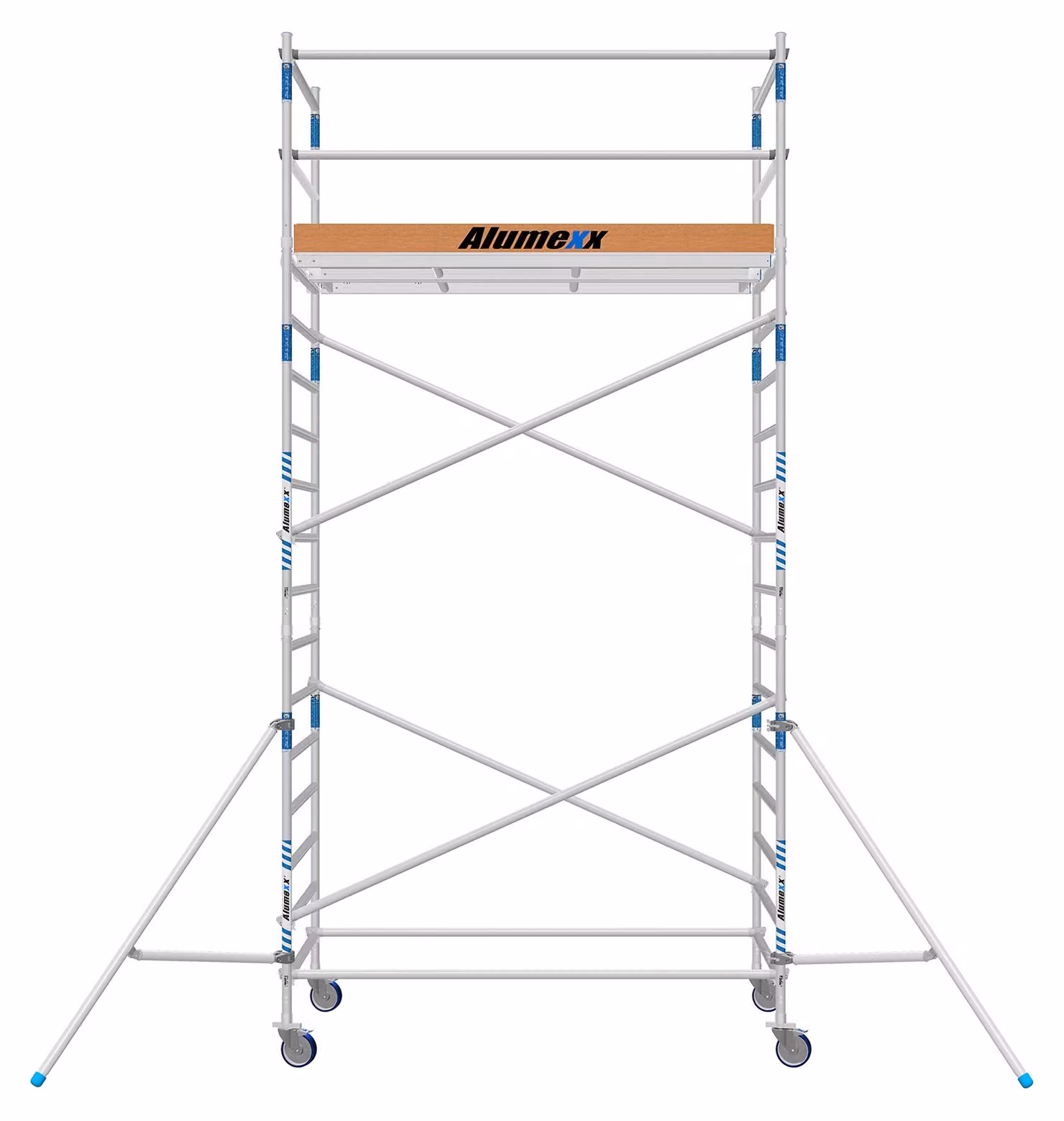 Telaio base Rolsteiger - Larghezza 75 cm - Altezza di lavoro 6,2 metri - Struttura in alluminio - Piattaforma in carbonio - Scala mobile