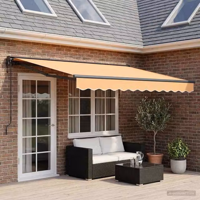 Tenda retrattile Sabbia 4 × 3 m Poliestere e Alluminio 3426103