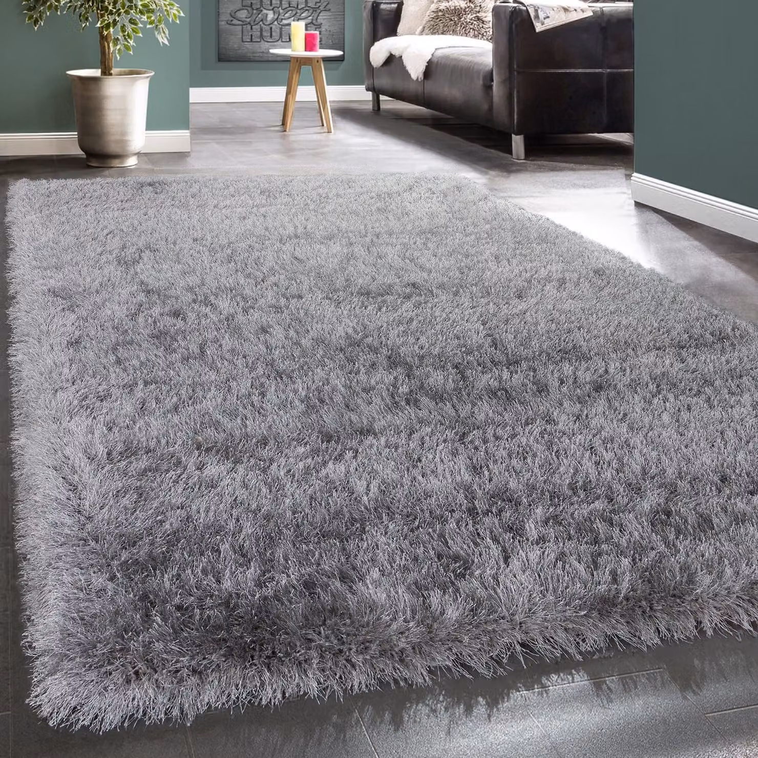 Tappeto a pelo alto Glamorous grigio L: 120 cm, P: 170 cm – 2