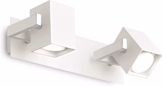 Applique Moderna Mouse IDEAL LUX in Metallo Bianco e Cromo con 2 Luci Gu10 Regolabili