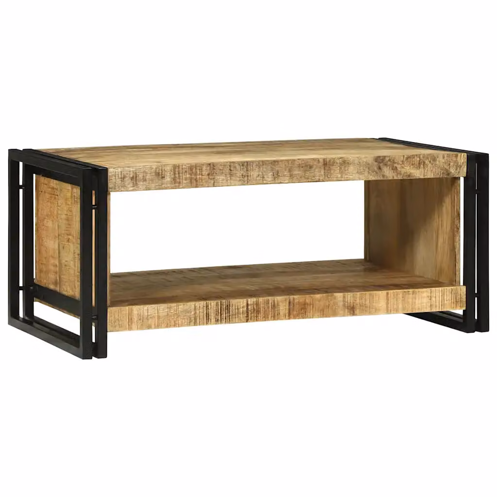 Tavolino da salotto vidaXL in legno di mango massello marrone L: 90 cm, P: 50 cm, H: 38 cm
