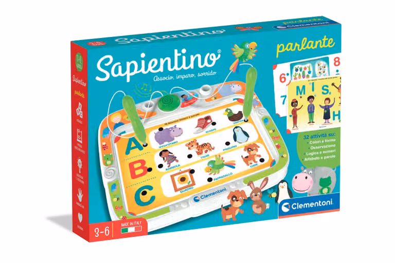 Clementoni Gioco Educativo Interattivo Multicolore con Sistema Audio per lo Sviluppo Cognitivo e Motorio